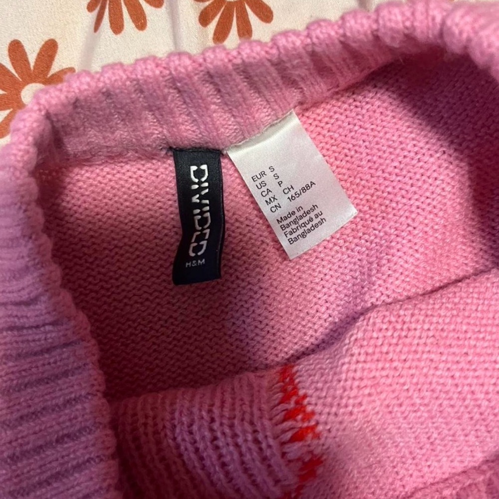 H&M Soft Pink Cowl Neck Sweater